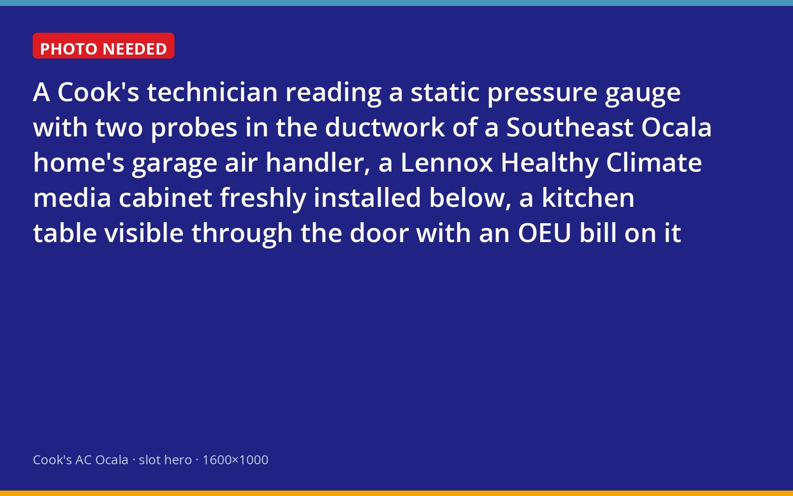 Technician measuring static pressure on an air handler fitted with a Healthy Climate media cabinet
