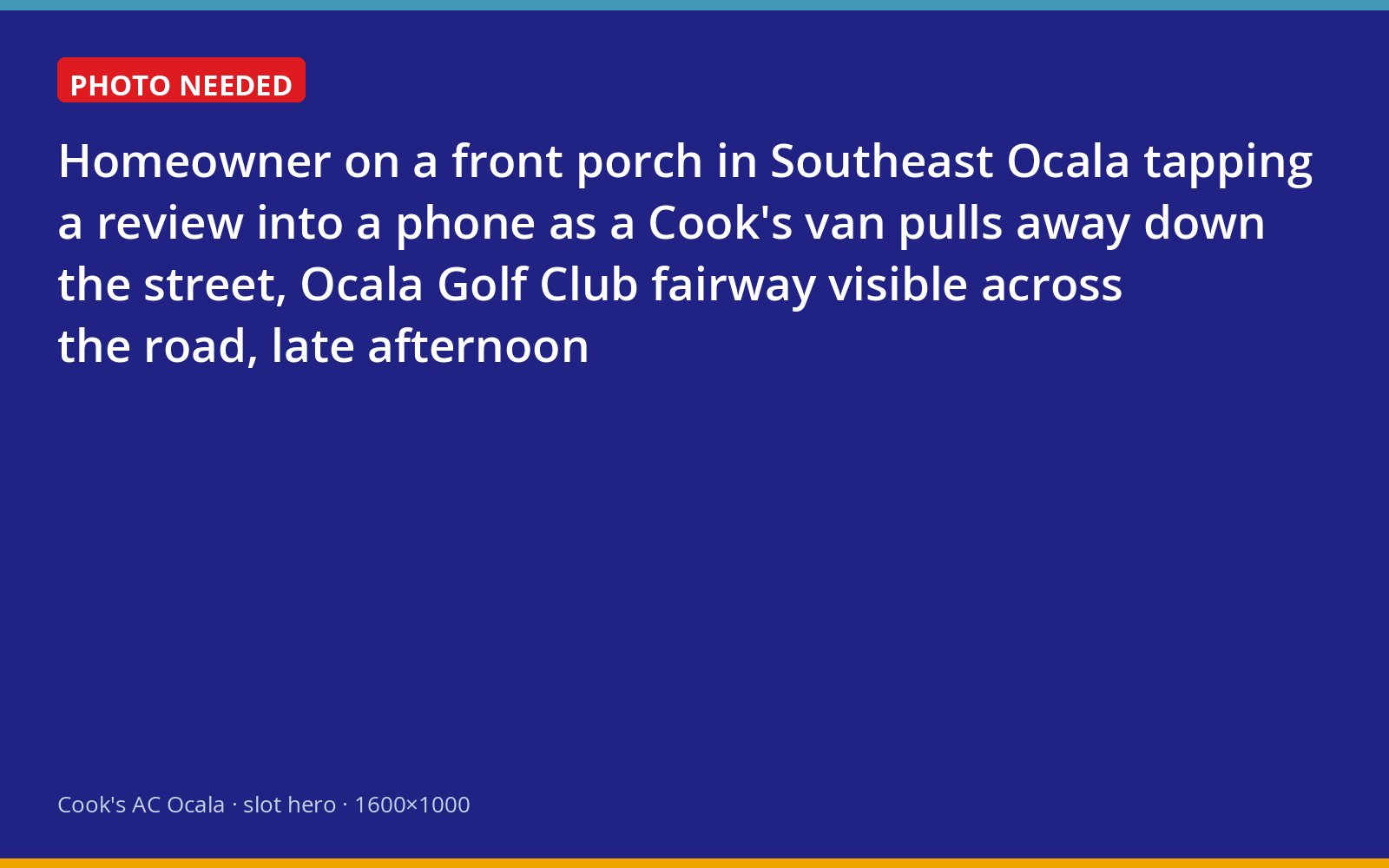 Ocala homeowner leaving a review on a phone after a Cook's service visit